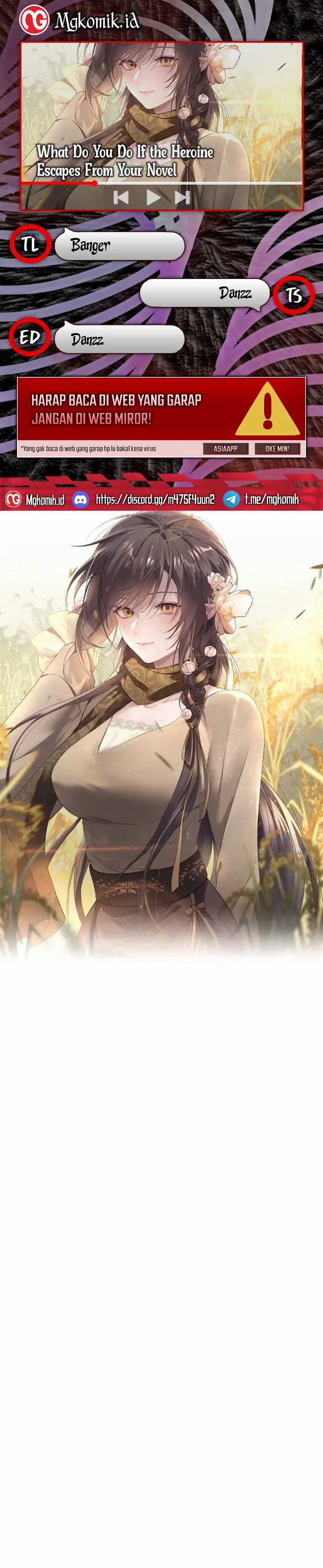 What Do You Do If the Heroine Escapes From Your Novel Chapter 72 Bahasa Indonesia