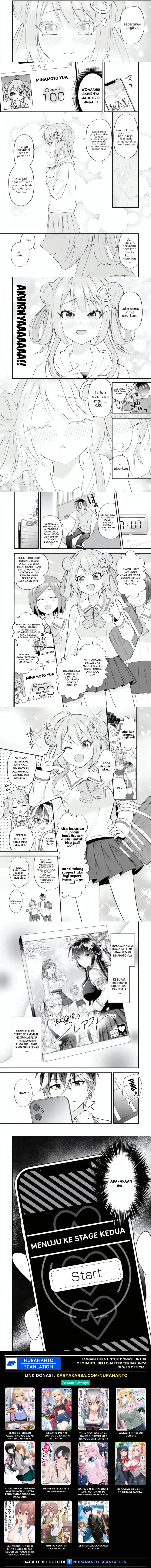 Yarikonda ren’ai game no akuyaku ni tensei shita node, gensaku chishiki de hiroin o kōryaku shimasu Chapter 04.8 Bahasa Indonesia