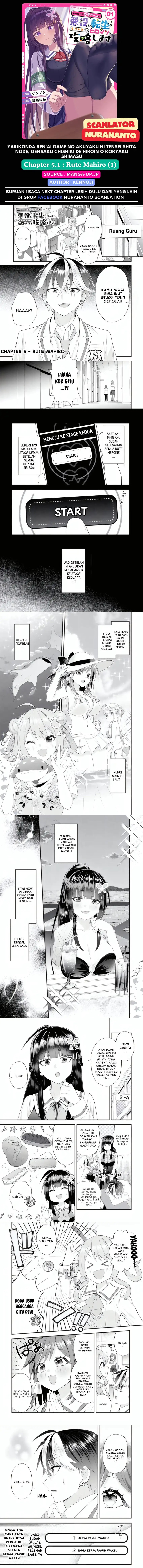Yarikonda ren’ai game no akuyaku ni tensei shita node, gensaku chishiki de hiroin o kōryaku shimasu chapter 5