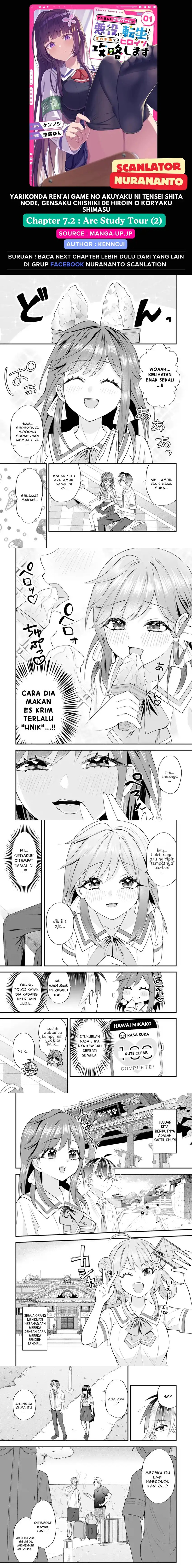 Yarikonda ren’ai game no akuyaku ni tensei shita node, gensaku chishiki de hiroin o kōryaku shimasu Chapter 07.2 Bahasa Indonesia