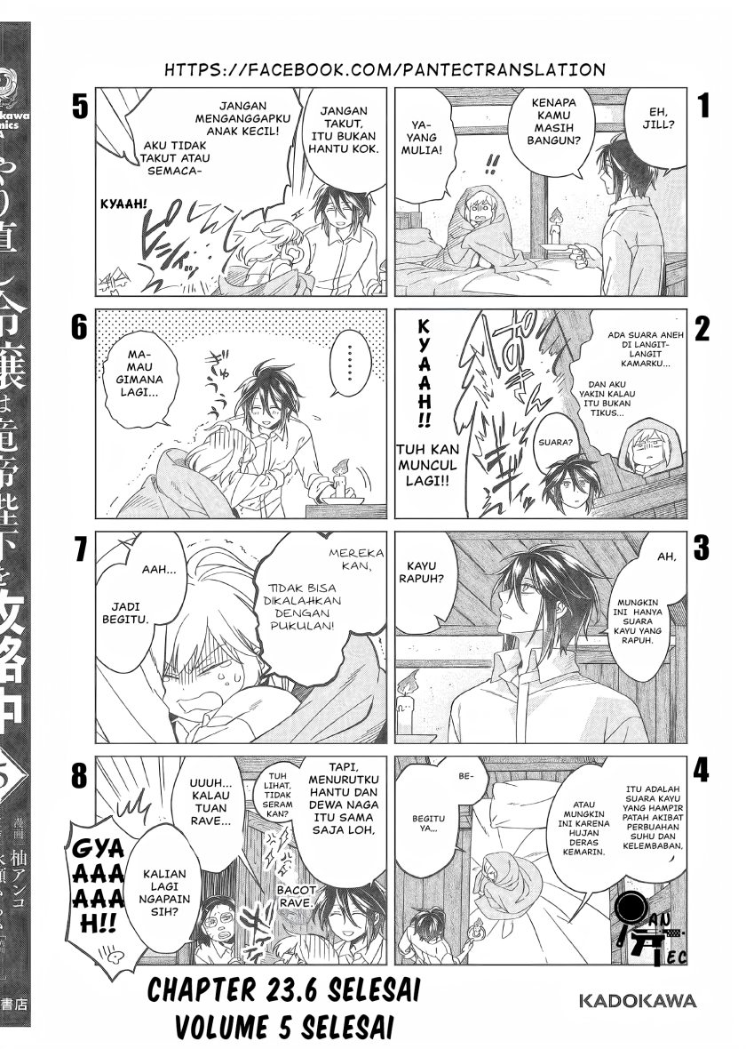 Yarinaoshi Reijou wa Ryuutei Heika wo Kouryaku-chuu Chapter 23.6 Bahasa Indonesia