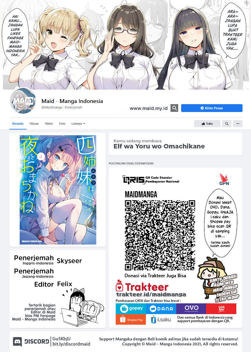 Yonshimai wa Yoru wo Omachikane (Elf wa Yoru wo Omachikane) chapter 16