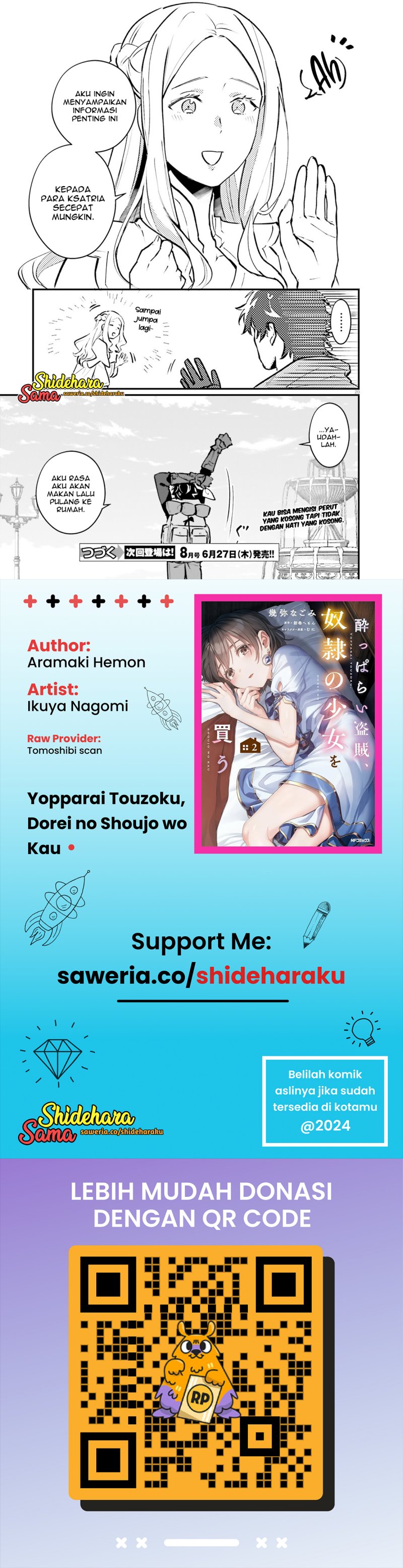 Yopparai Touzoku, Dorei no Shoujo wo Kau Chapter 17 Bahasa Indonesia