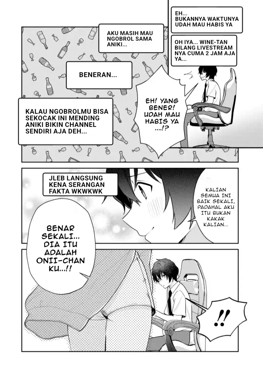 Yuumei VTuber no Ani Dakedo Nazeka Ore ga Yuumei ni Natteita Chapter 12.1 Bahasa Indonesia
